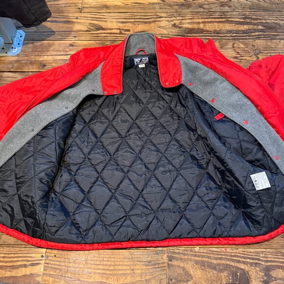 VINTAGE Wisconsin Badgers Parka Winter Jacket RARE Quilted Layered Mens Size XL - Picture 8 of 12